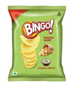 Bingo Potato Chips - Cream & Onion,  Rs. 5 | Pack of 15 